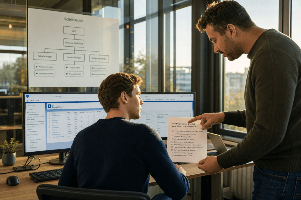 Welke veelgemaakte fouten maken beginnende Salesforce Admins bij het inrichten van gebruikers, profielen en permissies, en hoe voorkom je&nbsp;ze?