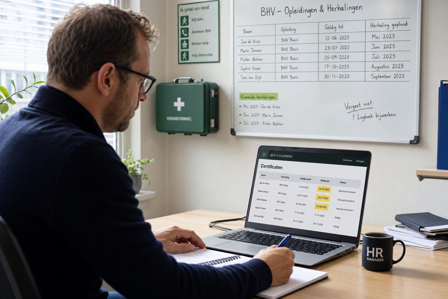 BHV cursus e-learning certificaat geldigheid