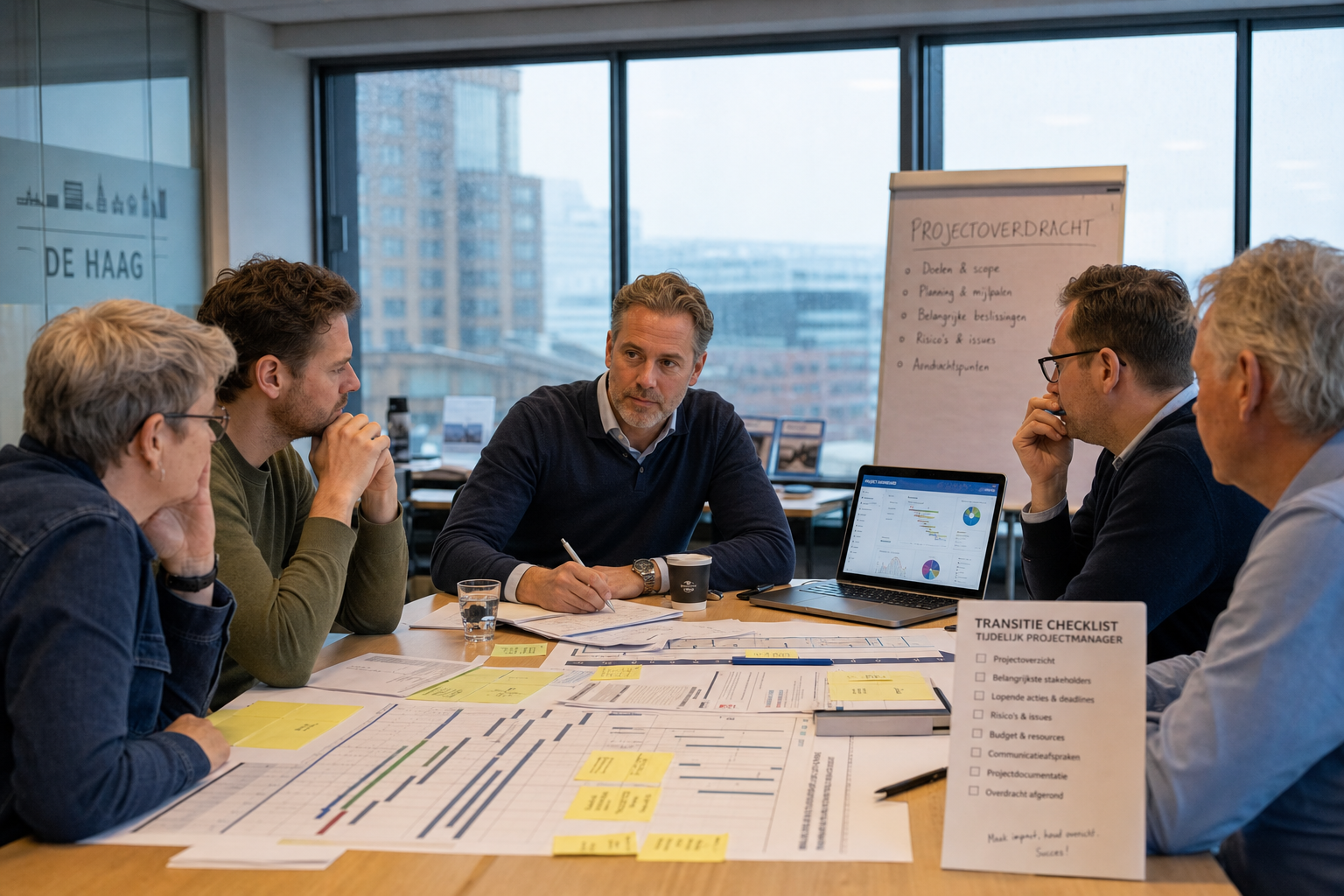 Tijdelijk projectmanager instappen en overdracht